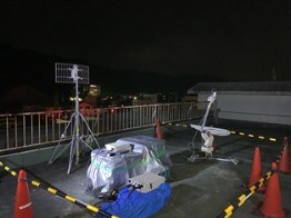 Secured communications via portable satellite entrance photo