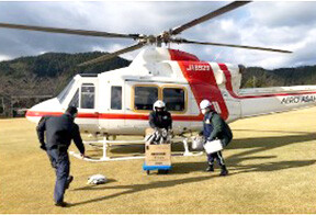 Transport and aerial photography using helicopters photo