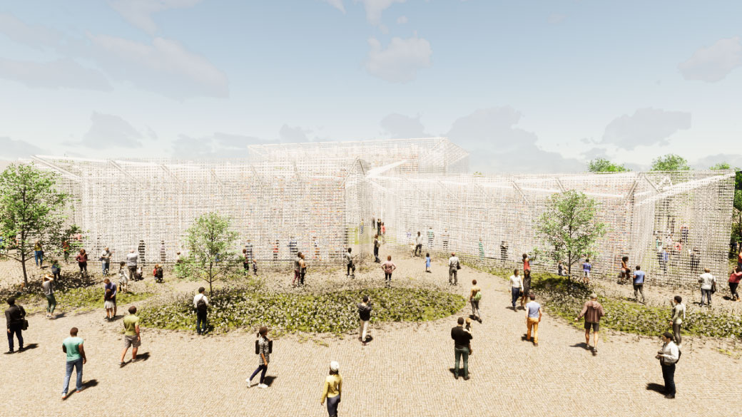 Overall image of the NTT Pavilion