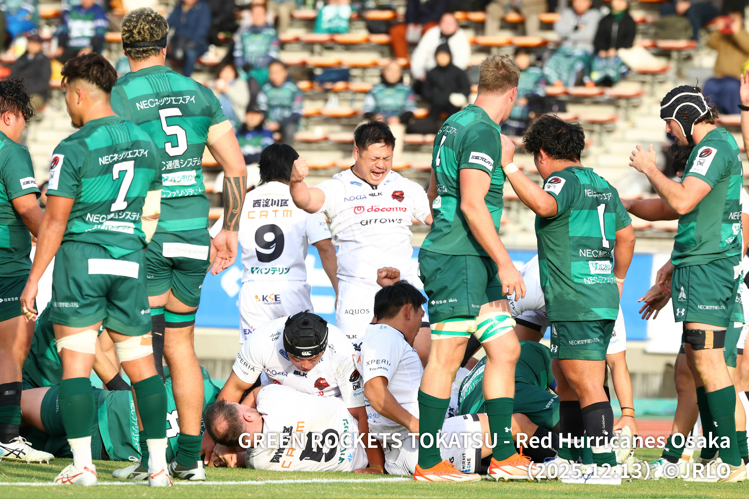 Photo of GREENROCKETS TOKATSU - Red Hurricanes Osaka (2025.12.13) &copy;JRLO