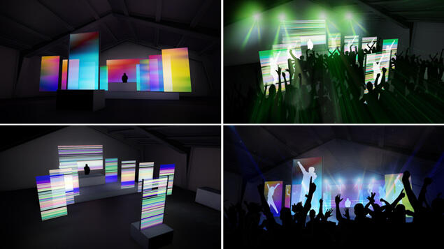 Fig. 2: CG Images of the Stage at Japan Factory in SXSW 2017.