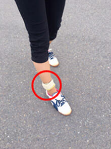 Athlete fitted with special sensor