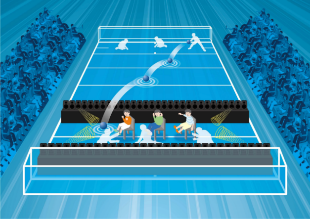 Fig 1: Image of the "Watching goalball by ear" experience