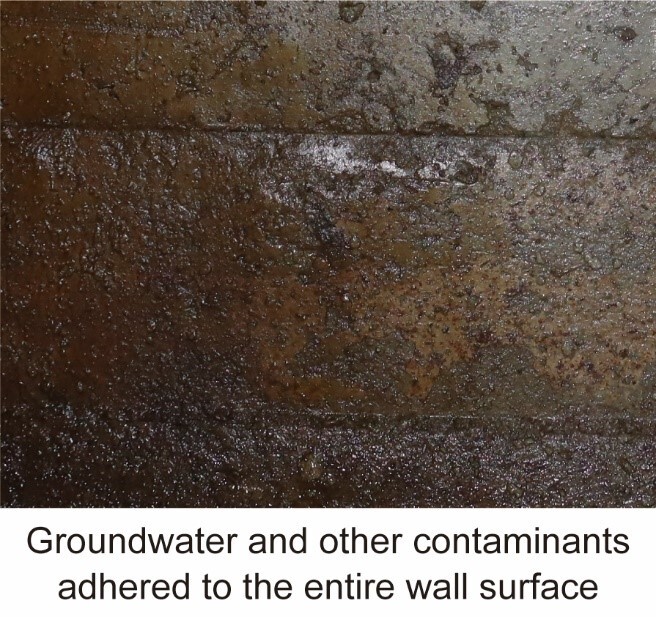 Figure 2: Concrete wall of communication tunnel