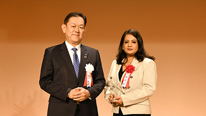 Appearance at the award ceremony2