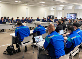 Scene from group collaborative drill as part of comprehensive disaster exercise photo