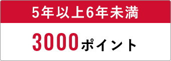 5年以上6年未満 3000ポイント