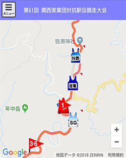 画像：レースの見える化画面イメージ