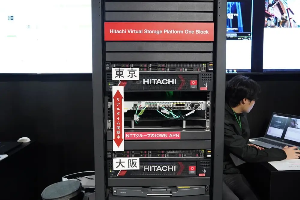 画像：長距離間のリアルタイムデータ同期
