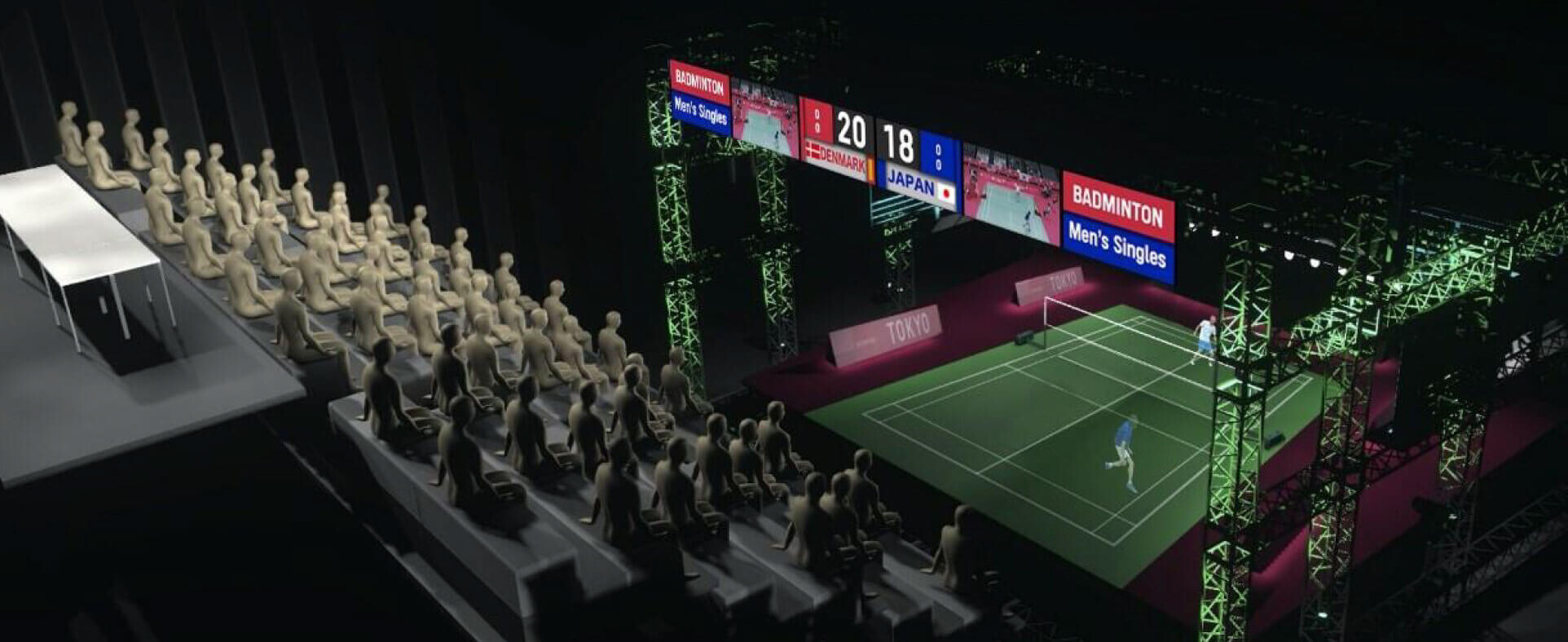 画像：スポーツ競技では史上初となるホログラフィック映像のライブ伝送実証