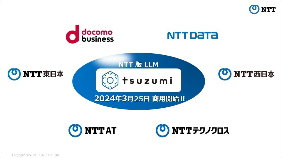 1) 3/25「tsuzumi」の商用サービス開始