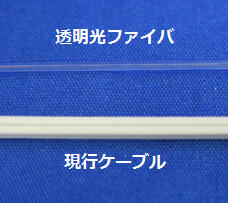 透明光ファイバの外観