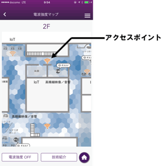 Wi-Fi強度マップ