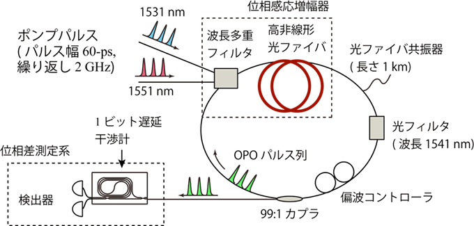 図3：大規模時分割多重OPO実験系。