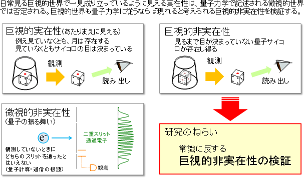 図1　巨視的非実在性について