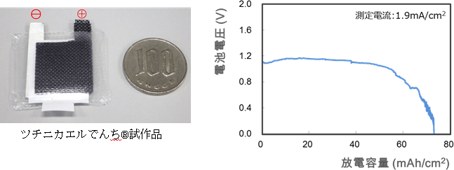 図4　ツチニカエルでんち®の電池性能