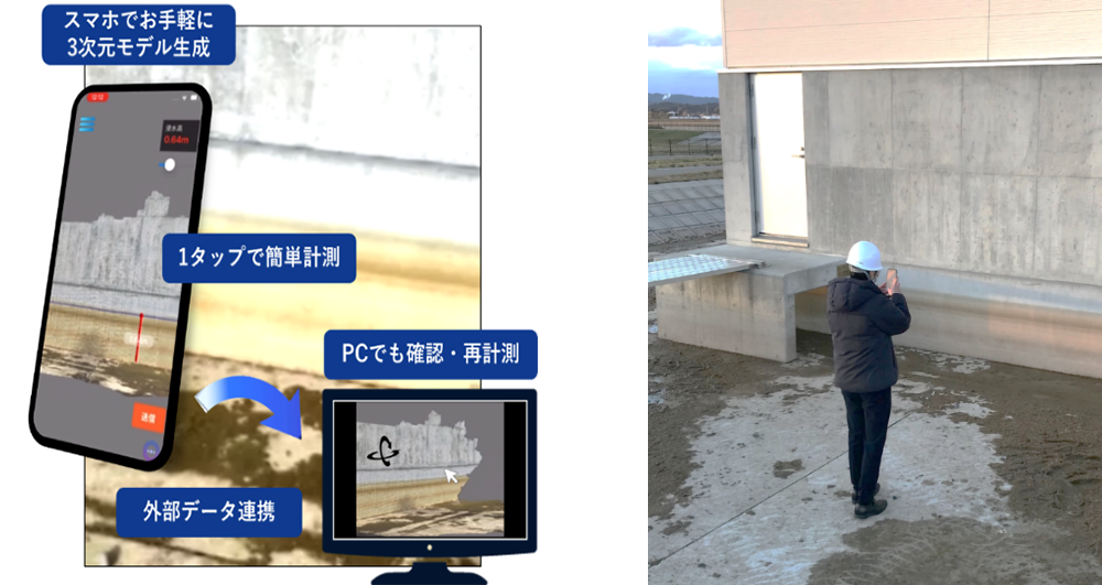 図3 スマホアプリでの測定風景・イメージ