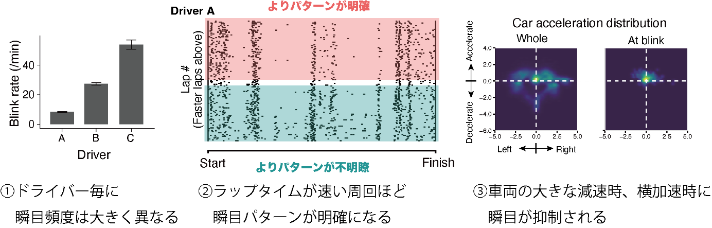 図2　運転中の瞬目パターンを決める3つの要因
