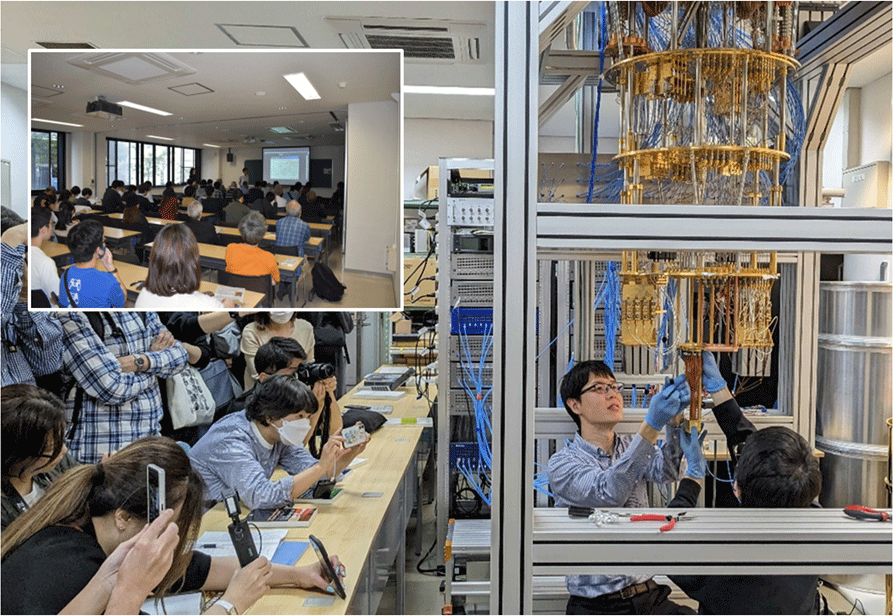 図1 11月3日に量子ビットチップのインストールを一般公開した時の様子