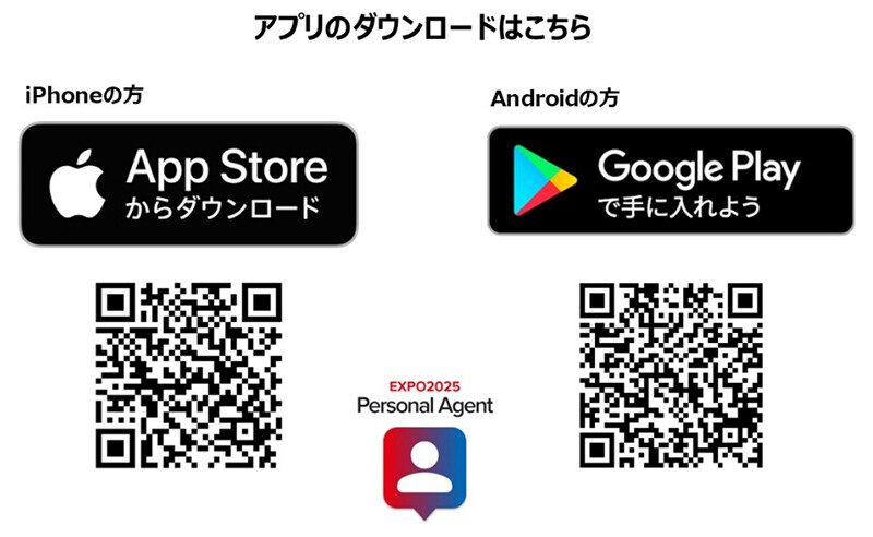 アプリのダウンロード用QRコード画像（iPhone向け・Android向け）