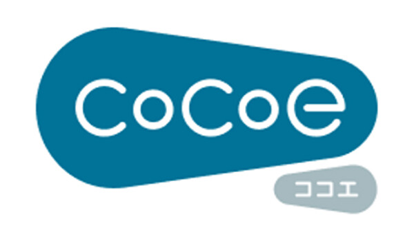 「cocoe（ココエ）」のロゴ画像。