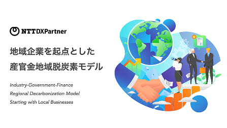 ”地域企業を起点とした産官金地域脱炭素モデル”のイメージ画像